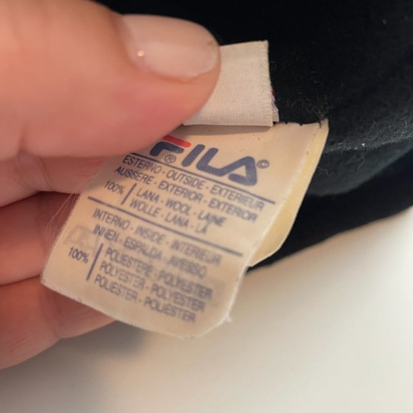 Vintage FILA Rare FISI Logo Knit Wool Winter Bucket Hat Cap Emblem One Size main image 6